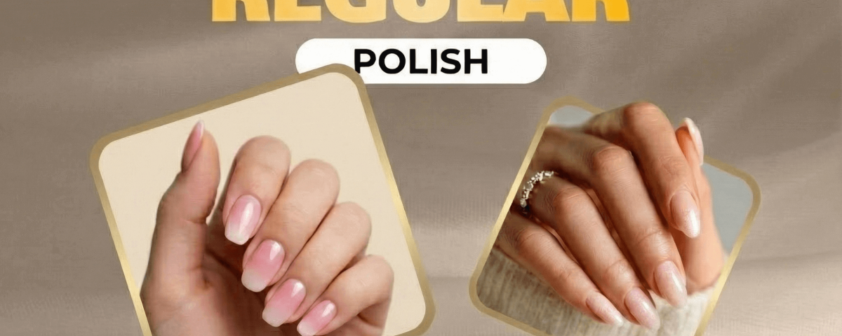 Two hands with different types of polish, asking which lasts longer.